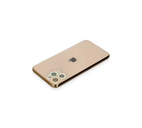 Apple iPhone 11 Pro Renkli Kamera Lens Koruma Cam - Pembe-Mavi