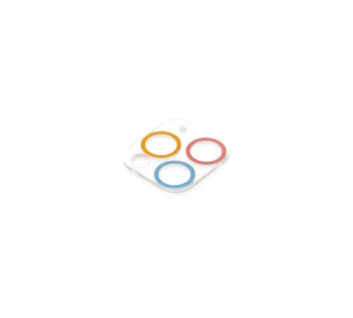 Apple iPhone 11 Pro Max Renkli Kamera Lens Koruma Cam - Pembe-Mavi
