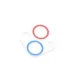 Apple iPhone 13 Mini Renkli Kamera Lens Koruma Cam - Pembe-Mavi