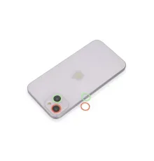 Apple iPhone 13 Mini Renkli Kamera Lens Koruma Cam - Yeşil-Pembe