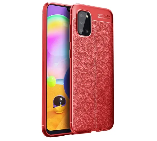 Samsung Galaxy A31 Kılıf Auto Focus Kapak - Kırmızı