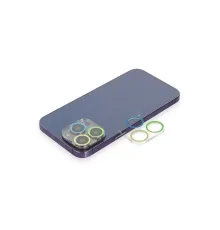 Apple iPhone 13 Pro Max Renkli Kamera Lens Koruma Cam - Yeşil-Sarı