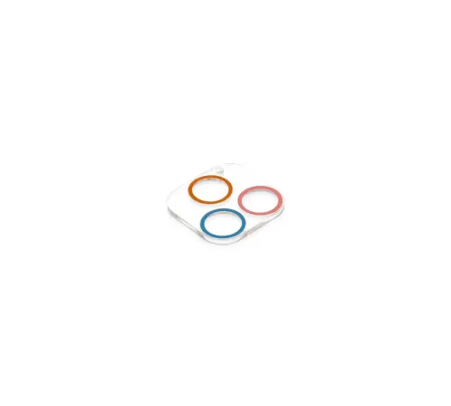 Apple iPhone 13 Pro Max Renkli Kamera Lens Koruma Cam - Pembe-Mavi
