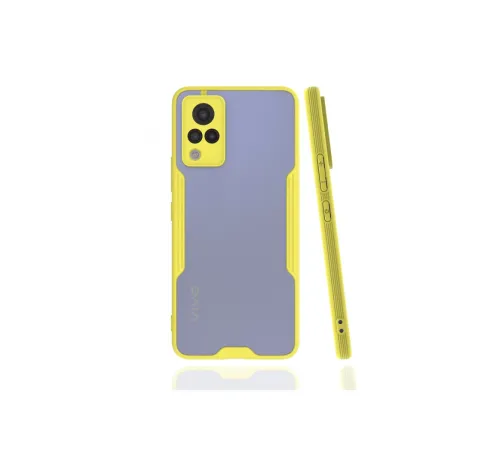 Vivo V21 Kılıf Platin Silikon - Sarı