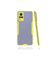 Vivo V21 Kılıf Platin Silikon - Sarı
