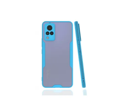 Vivo V21 Kılıf Platin Silikon - Mavi
