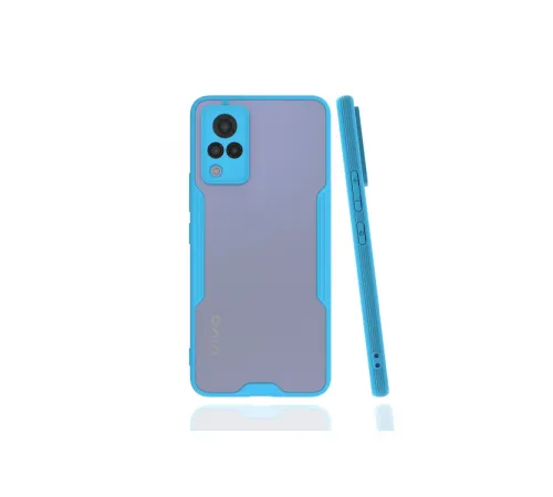 Vivo V21 Kılıf Platin Silikon - Mavi