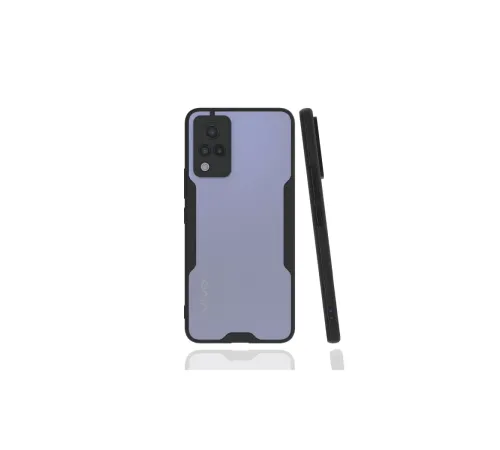Vivo V21 Kılıf Platin Silikon - Siyah