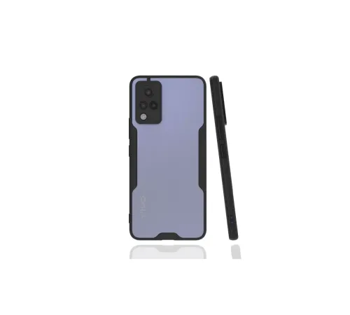 Vivo V21 Kılıf Platin Silikon - Siyah