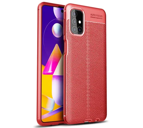 Samsung Galaxy M31S Kılıf Auto Focus Kapak - Kırmızı