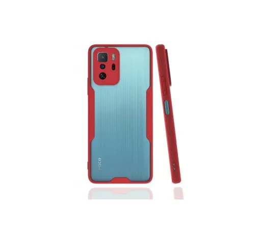 Xiaomi Poco X3 GT Kılıf Platin Silikon - Kırmızı