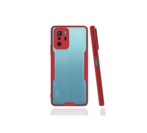 Xiaomi Poco X3 GT Kılıf Platin Silikon - Kırmızı