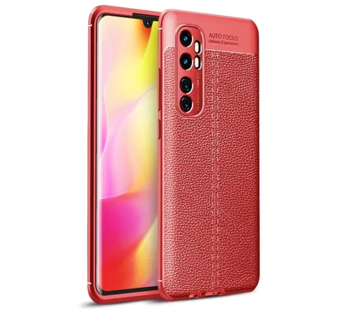Xiaomi Mi Note 10 Lite Kılıf Auto Focus Kapak - Kırmızı