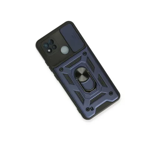 Realme C11 2021 Kılıf Pars Lens Yüzüklü Silikon - Lacivert