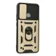 Realme C11 2021 Kılıf Pars Lens Yüzüklü Silikon - Gold