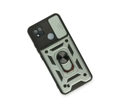 Realme C11 2021 Kılıf Pars Lens Yüzüklü Silikon - Yeşil