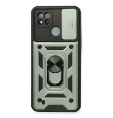 Realme C11 2021 Kılıf Pars Lens Yüzüklü Silikon - Yeşil