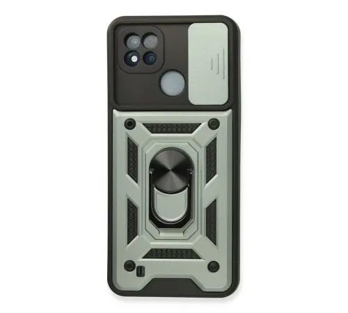 Realme C11 2021 Kılıf Pars Lens Yüzüklü Silikon - Yeşil