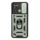 Realme C11 2021 Kılıf Pars Lens Yüzüklü Silikon - Yeşil