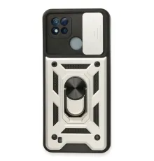 Realme C11 2021 Kılıf Pars Lens Yüzüklü Silikon - Gümüş