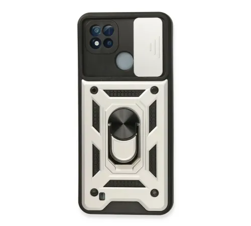 Realme C11 2021 Kılıf Pars Lens Yüzüklü Silikon - Gümüş