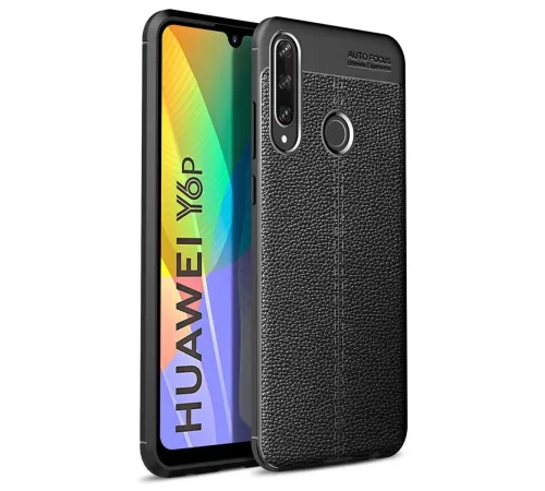 Huawei Y6P Kılıf Auto Focus Kapak - Siyah