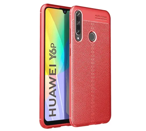 Huawei Y6P Kılıf Auto Focus Kapak - Kırmızı