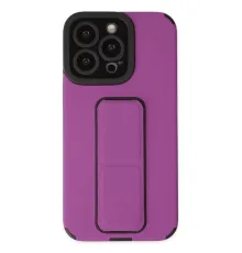 Apple iPhone 13 Pro Kılıf Mega Standlı Silikon - Mor