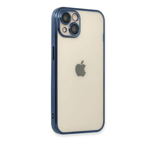 Apple iPhone 13 Kılıf Lensli Silikon - Lacivert