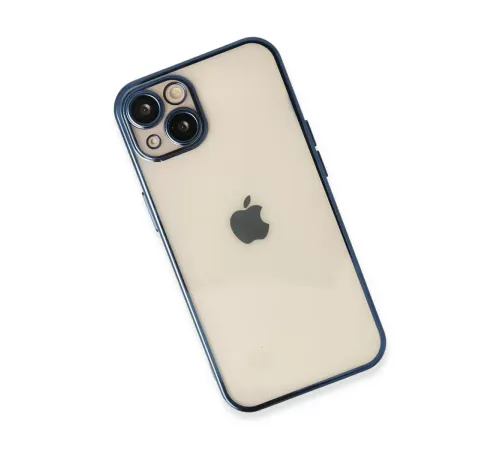 Apple iPhone 13 Kılıf Lensli Silikon - Lacivert