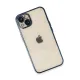 Apple iPhone 13 Kılıf Lensli Silikon - Lacivert