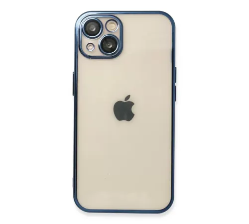 Apple iPhone 13 Kılıf Lensli Silikon - Lacivert