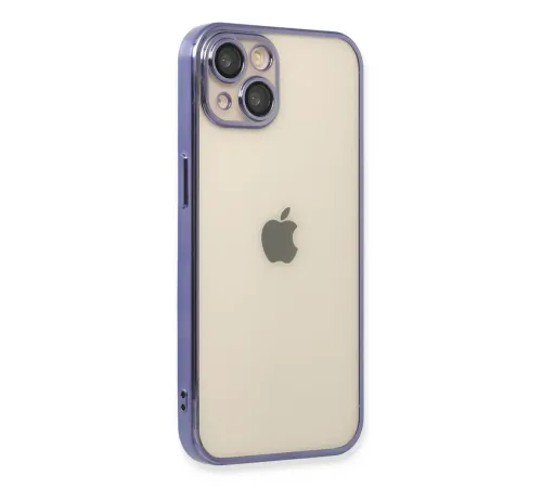 Apple iPhone 13 Kılıf Lensli Silikon - Mor