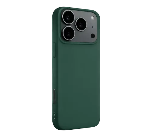 Apple iPhone 17 Pro Max Nano içi Kadife Silikon - Koyu Yeşil