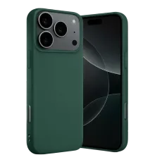 Apple iPhone 17 Pro Max Nano içi Kadife Silikon - Koyu Yeşil