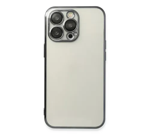 Apple iPhone 13 Pro Kılıf Lensli Silikon - Siyah