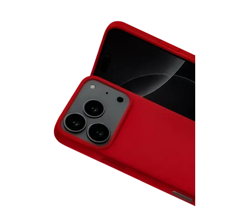 Apple iPhone 17 Pro Max Nano içi Kadife Silikon - Kırmızı
