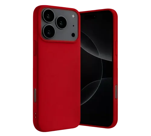 Apple iPhone 17 Pro Max Nano içi Kadife Silikon - Kırmızı