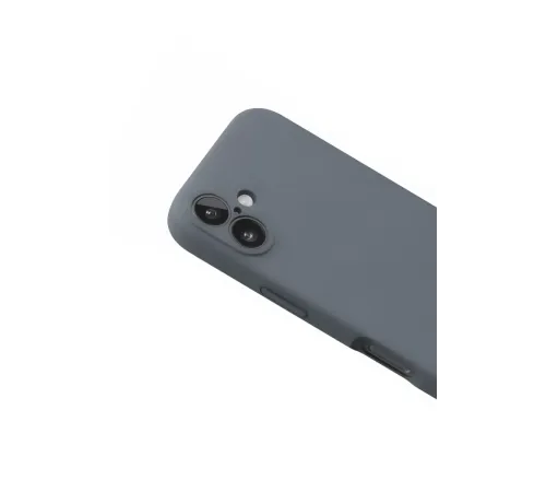 Apple iPhone 16 Plus Kılıf Nano içi Kadife Silikon - Gri