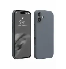 Apple iPhone 16 Plus Kılıf Nano içi Kadife Silikon - Gri