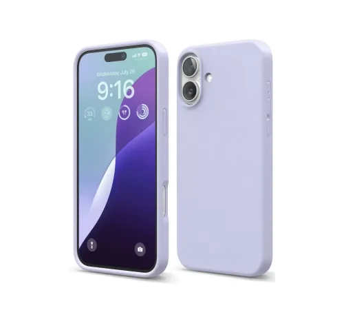 Apple iPhone 16 Plus Kılıf Nano içi Kadife Silikon - Lila