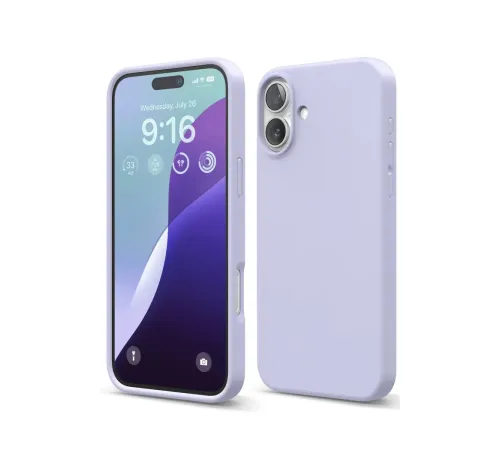 Apple iPhone 16 Plus Kılıf Nano içi Kadife Silikon - Lila