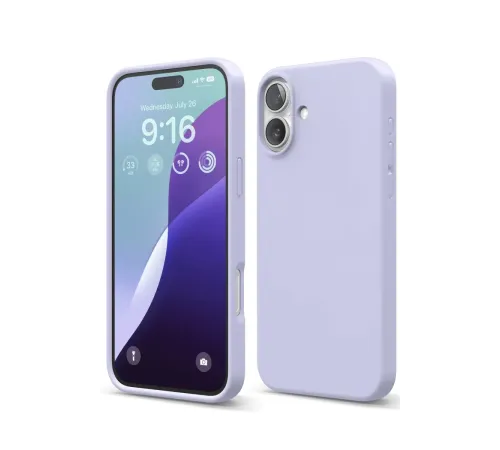 Apple iPhone 16 Plus Kılıf Nano içi Kadife Silikon - Lila