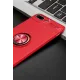 Apple iPhone 7 Plus Kılıf Range Yüzüklü Silikon - Kırmızı