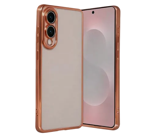Samsung Galaxy S25 Edge Lensli Silikon - Çöl Titanyum