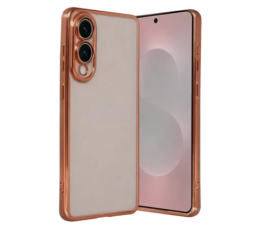 Samsung Galaxy S25 Edge Lensli Silikon - Çöl Titanyum