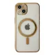 Apple iPhone 14 Plus Kılıf Magneticsafe Lazer Silikon - Gold