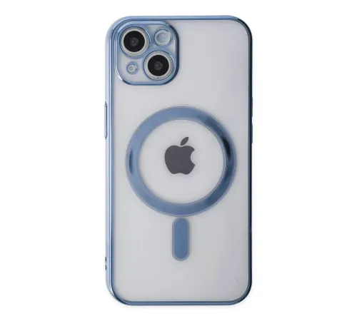 Apple iPhone 14 Plus Kılıf Magneticsafe Lazer Silikon - Sierra Blue