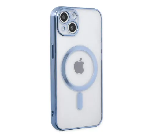 Apple iPhone 14 Plus Kılıf Magneticsafe Lazer Silikon - Sierra Blue