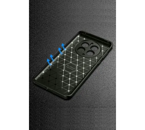 Realme 12 Pro Plus Kılıf Auto Focus Karbon Kapak - Gri